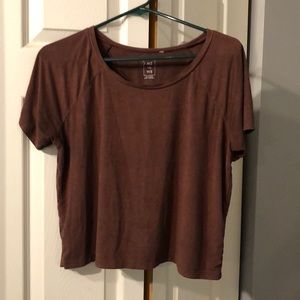 Suede Mauve Crop Top
